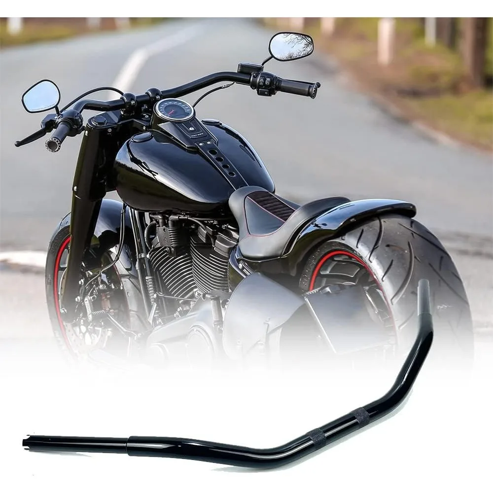 

Motorcycle Seagull Bar Handlebar Handle Dimpled For Harley Fat Boy 2006-2024 Breakout 2013-2024 Road King 2018-2024