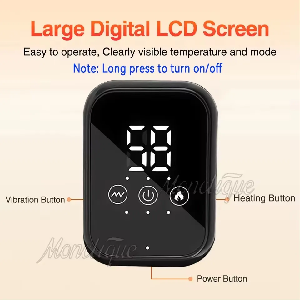 Electric Heating Ankle Massager 3-speed Heating Vibration Adjustment Joint Support Belt Promotes Blood Circulation USB Charging