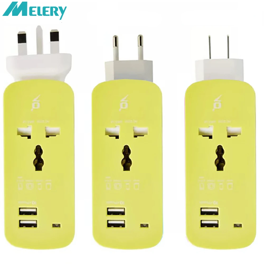 Melery Universal Travel Adapter – USB Type-C Converter Plug, EU/US/UK/AU, 5 USB Ports, 28W