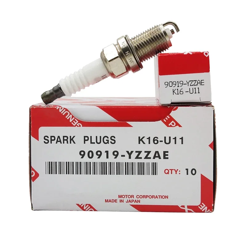 

10pcs 90919-YZZAE K16U11 Iridium Spark Plug Candles For Toyota Corolla Avensis Tester Yaris Vitz Echo 14mm 90919YZZAE K16-U11