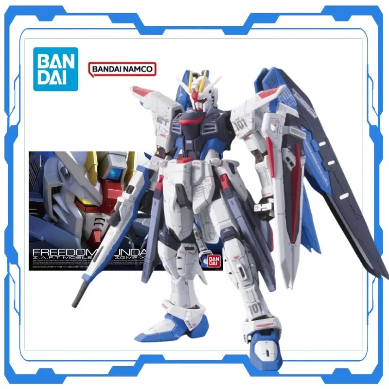 

Bandai Genuine Gundam Anime Model RG 1/144 Freedom Gundam ZGMF-X10A Anime Action Figure Robot Collectible Assembly Model Toys