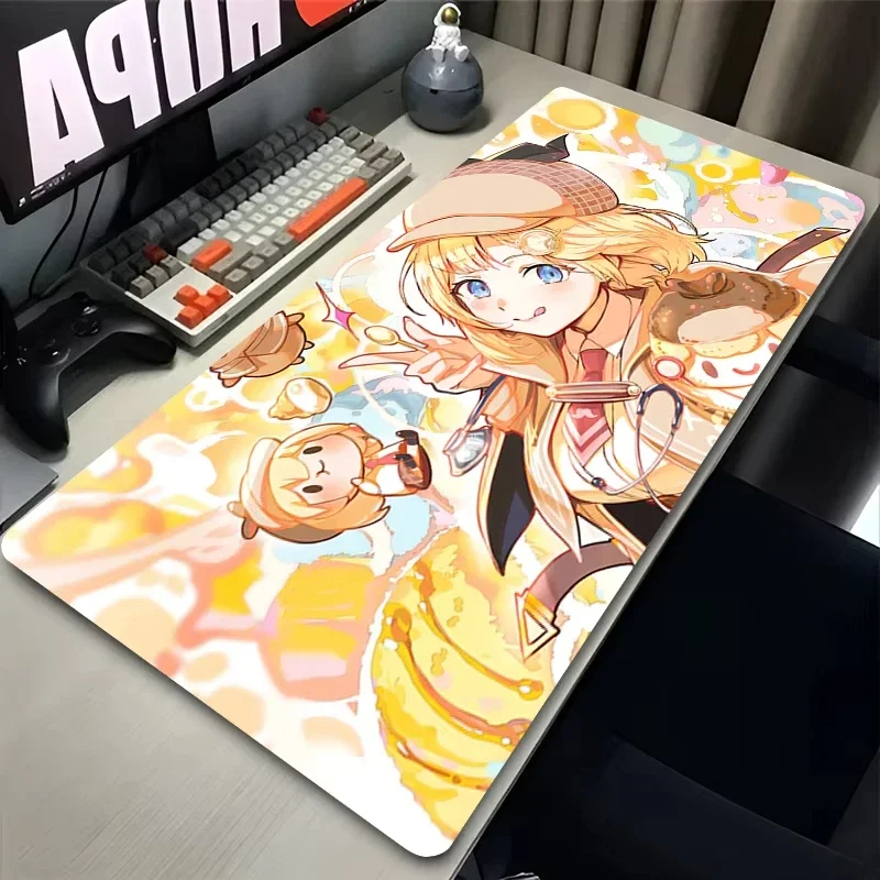 Tappetino per mouse Anime Girl Computer Gamer Accessori da gioco Kawaii Tappetino per mouse Hololive Watson Amelia Tappetino per tastiera Tappetino da scrivania Kawaii