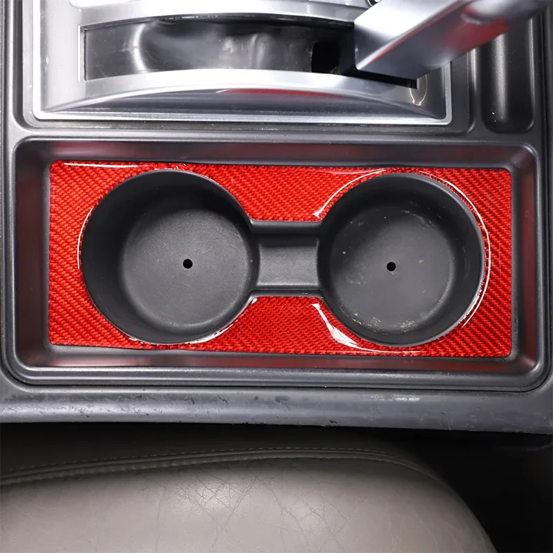 

For Hummer H2 2003-2007 soft carbon fiber car central control water cup holder panel decorative sticker interior accessories