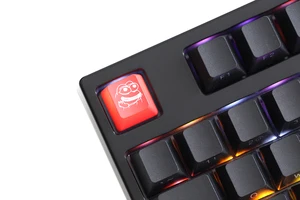 Kebaruan Bersinar Melalui Penutup Tombol ABS Terukir kembali menyala hitam merah r1 ESC Katak Sedih THX meme Tren Internet 12 keycaps penjualan terbaik hitam - №
