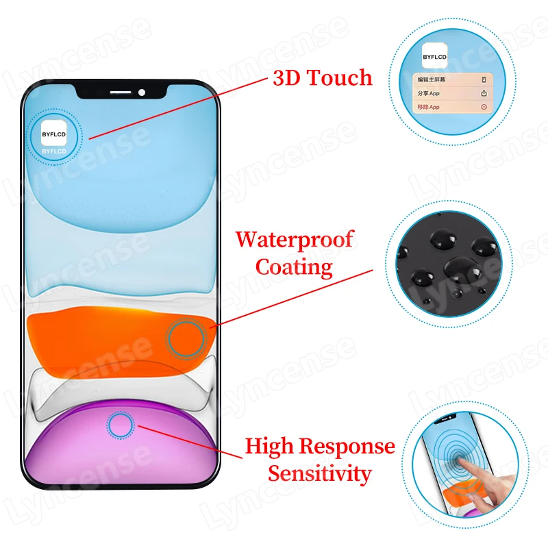 Pantalla OLED LCD AAAA para iPhone 11, pantalla táctil y digitalizador, buena calidad, precio de fábrica, piezas de reemplazo 4