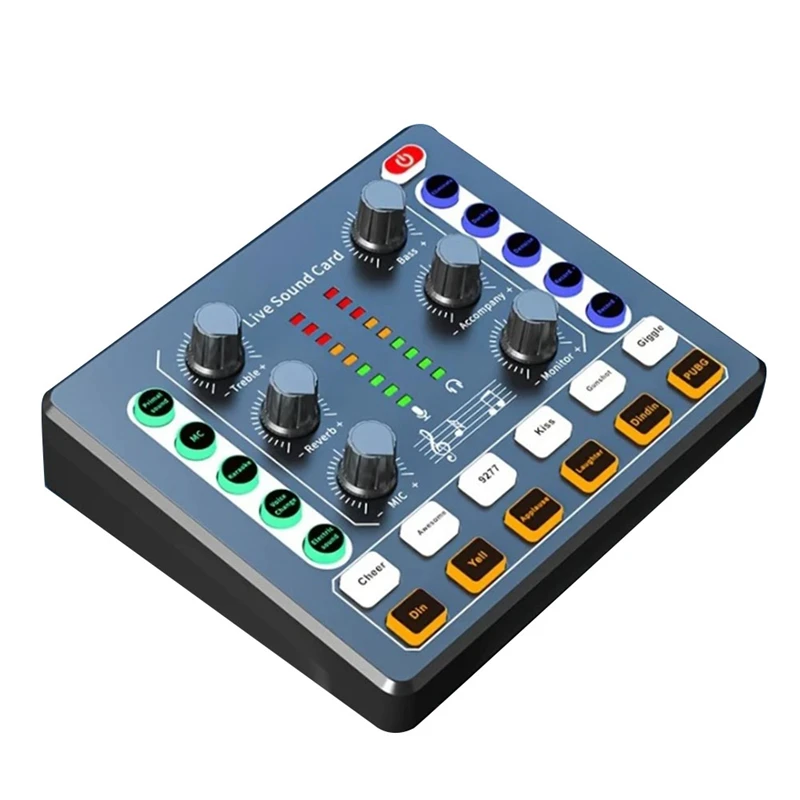 M8 Sound Card Live Broadcast Audio Interface Podcasting Device Caster With Premium Mic Preamplifier Sound Card Easy Install