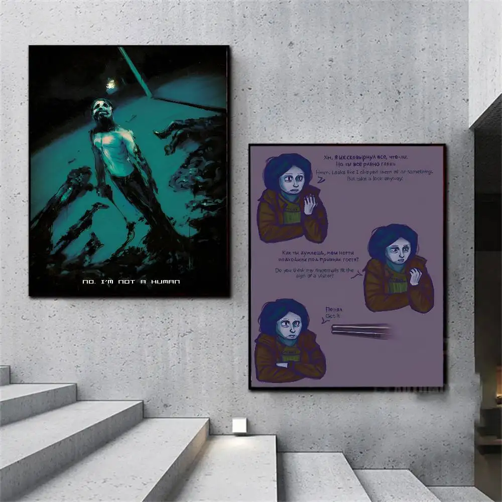 Honor Game N-No، أنا لست ملصق Human-MT مقاوم للماء عالي الدقة جدار لزج لغرفة النوم المنزلية هدايا تزيين جمالية