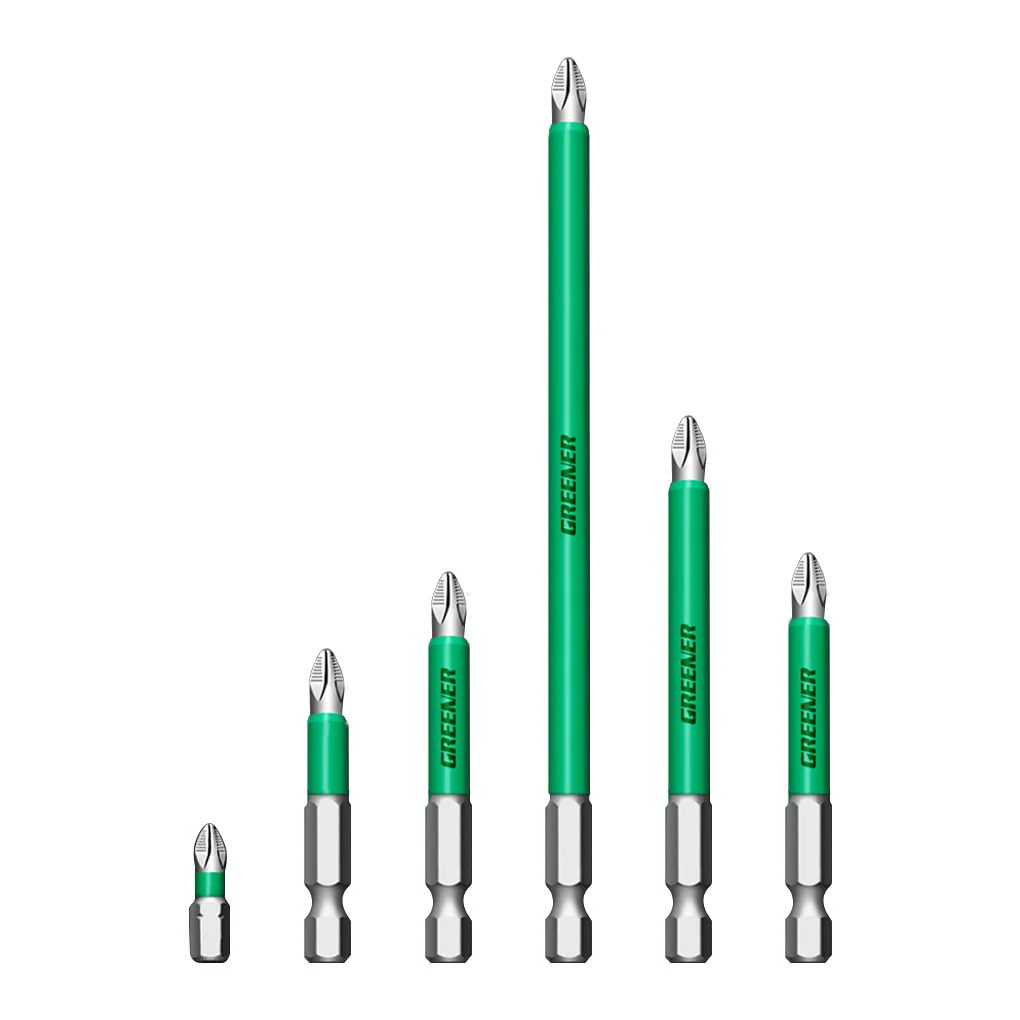 GREENER Screwdriver Drill Bit Hex Handle Anti-slip Drilling Screw Driver High Precision Tools Extractor 90/150mm 2PCS