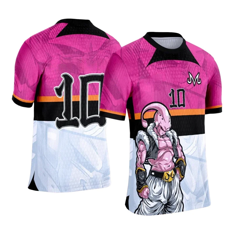 Summer 2026 Dragon Ball Demon Buo (Big Buo) Pink-and-white Themed3D Print Breathable Quick-Drying T-shirt Adult Parent-child Top