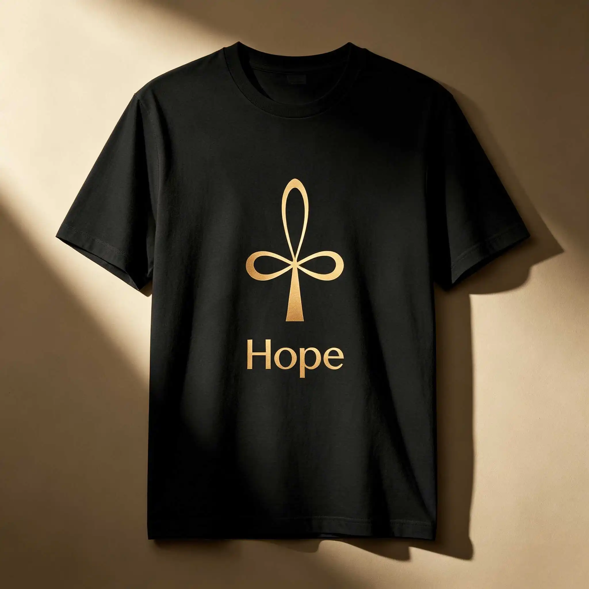 Summer Natural Cotton Hope Ankh Tee US Local Shipping Quiet Luxury Positive Gift S-5XL