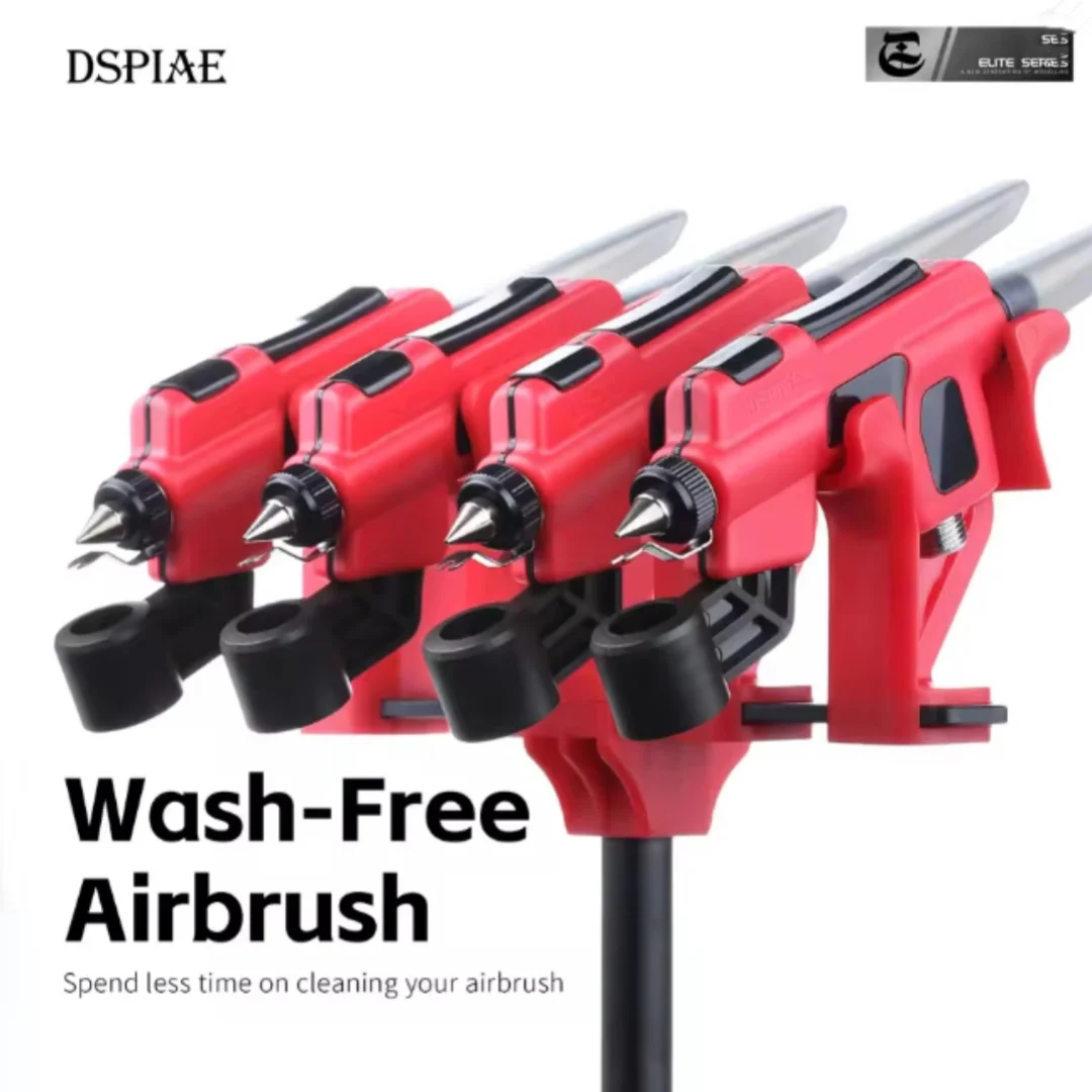 DSPIAE PT-AB Wash-Free Airbrush Set with Marker Rack Easy To Spray Model Painting for Modeler Hobby DIY Tool Sets