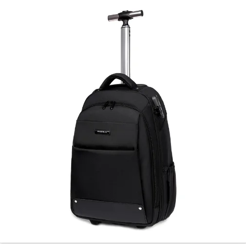 

Men Carry on hand Luggage Bag School Travel Trolley Bag Luggage Bag Travel Rolling Backpack Waterproof Wheeled Laptop Backpack
