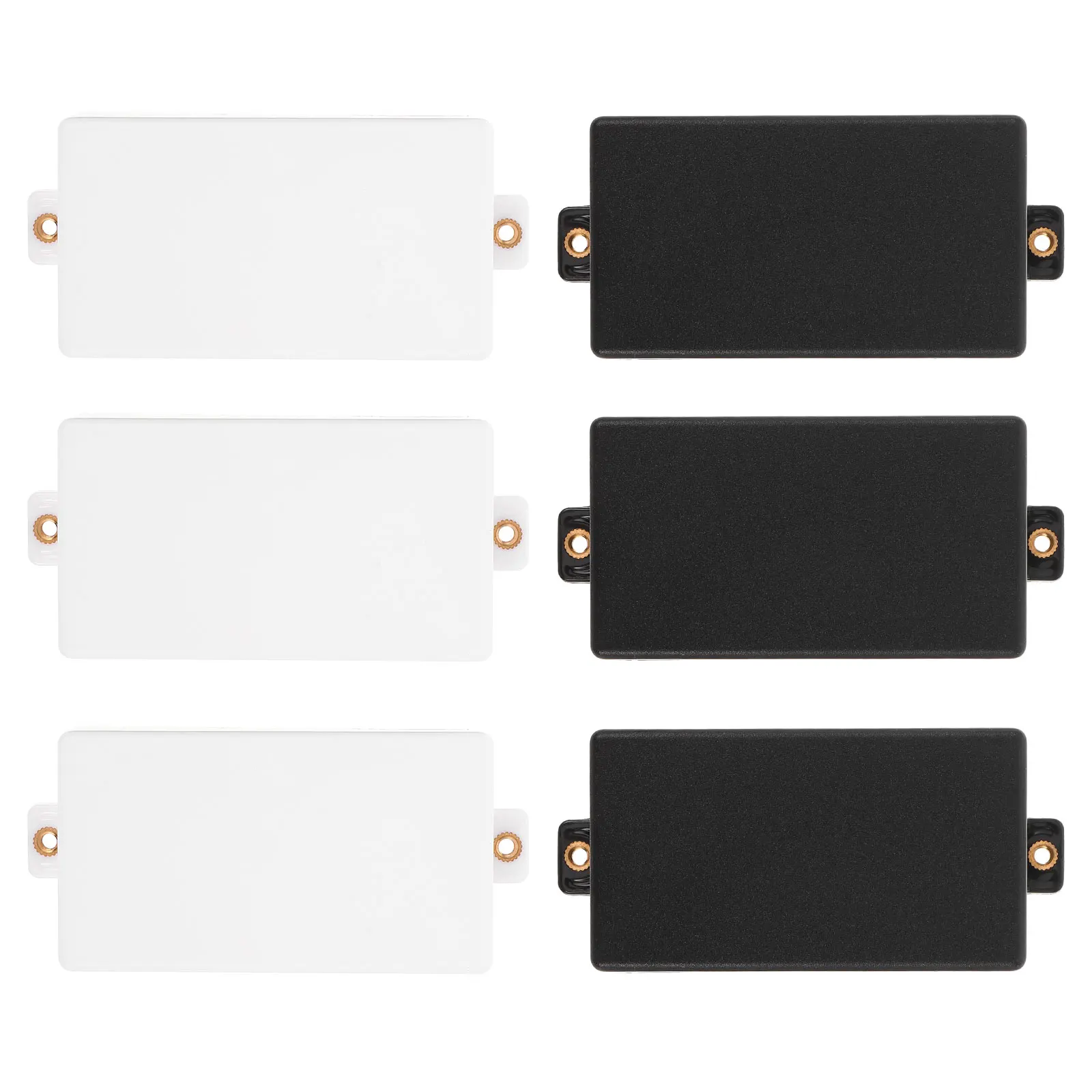 

6Pcs Electric Guitar Pickup Covers Dual Color Matte Finish Copper Ears Stable Signal Transmission Black White Musical Instrument