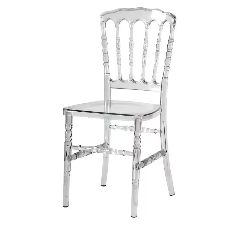 Batch Transparent crested chair outdoor wedding hotel transparent chair plastic acrylic crystal chair wedding high back meal