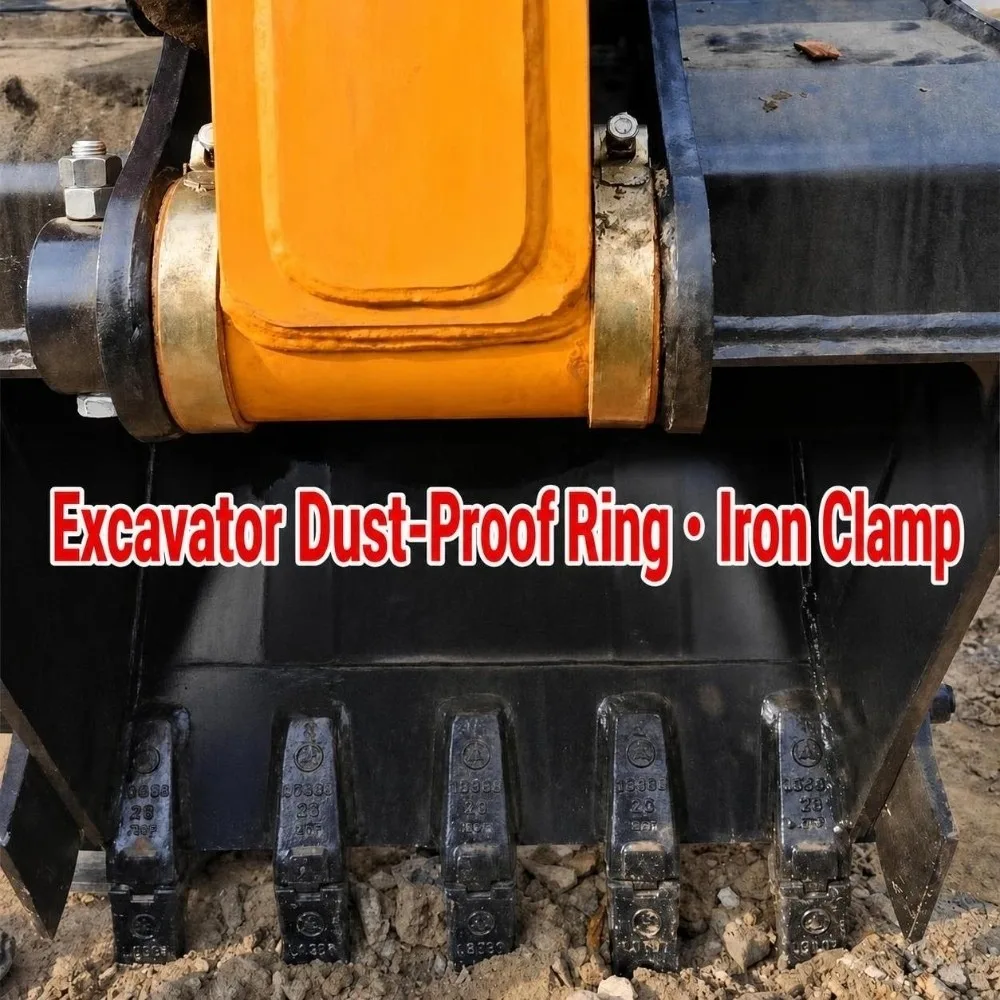 Thick Excavator Dust Boot Clamp Lock Grease Isolate Pin Joint Dust Guard Easy Mount Tear Resist Heavy Machinery Seal Cap