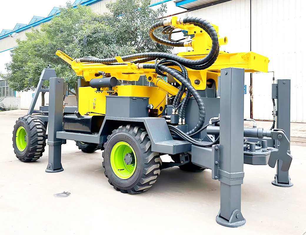 Robust Wheel-Based Deep Water Well Drilling Equipment 200M Depth Brand New Mobile Borehole Rig