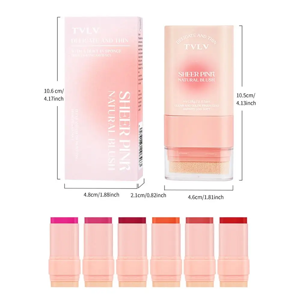 Bâtonnets de Blush polyvalents, couleur chair naturelle, mat, imperméable, hautement pigmenté, éclaircit le teint de la peau, pour les lèvres, les yeux et les joues