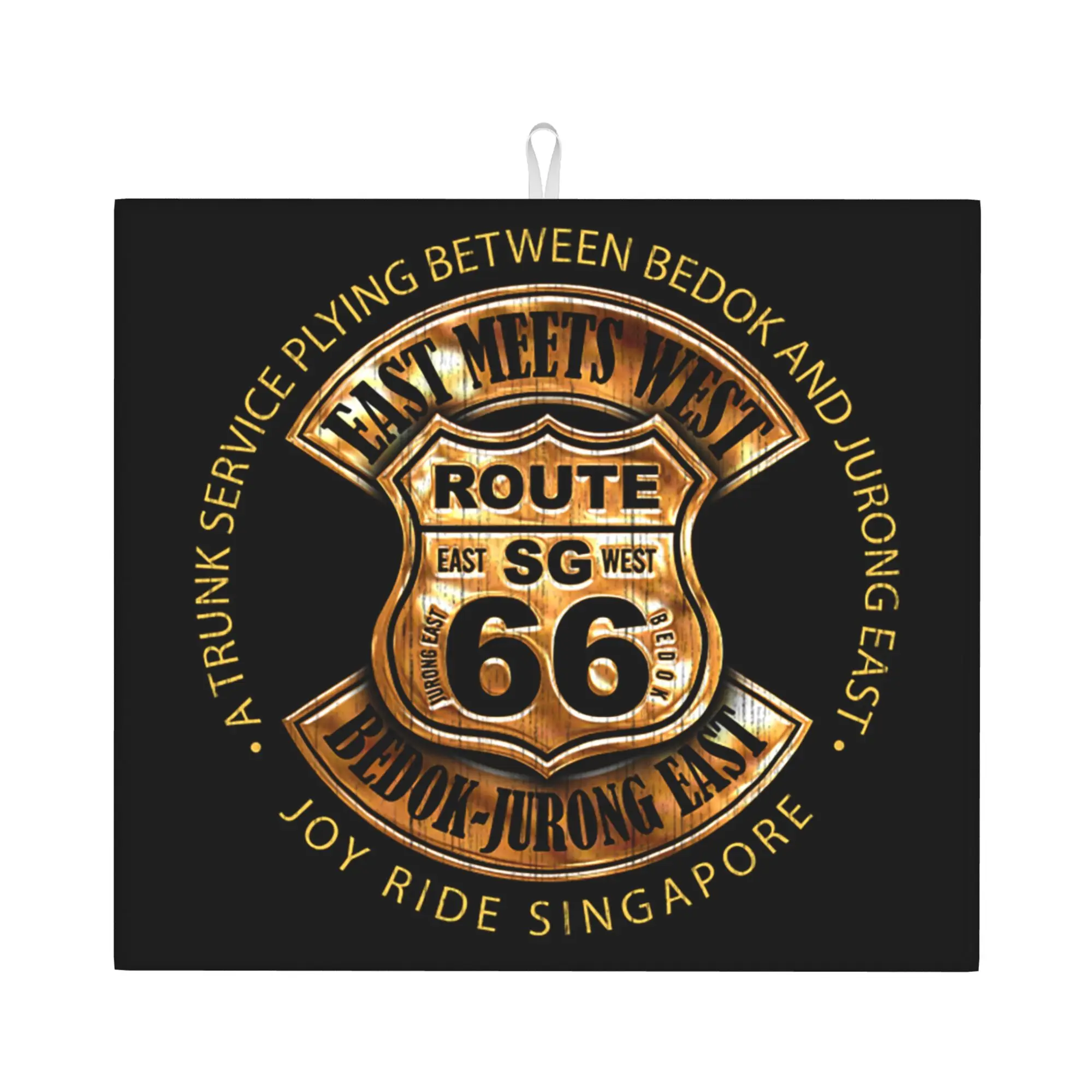 Route 66 Motorcycle Tour Non‑Slip Waterproof Absorbent Barware Tableware Oil Proof Reusable  Bathroom Drying Mat For Kitchen