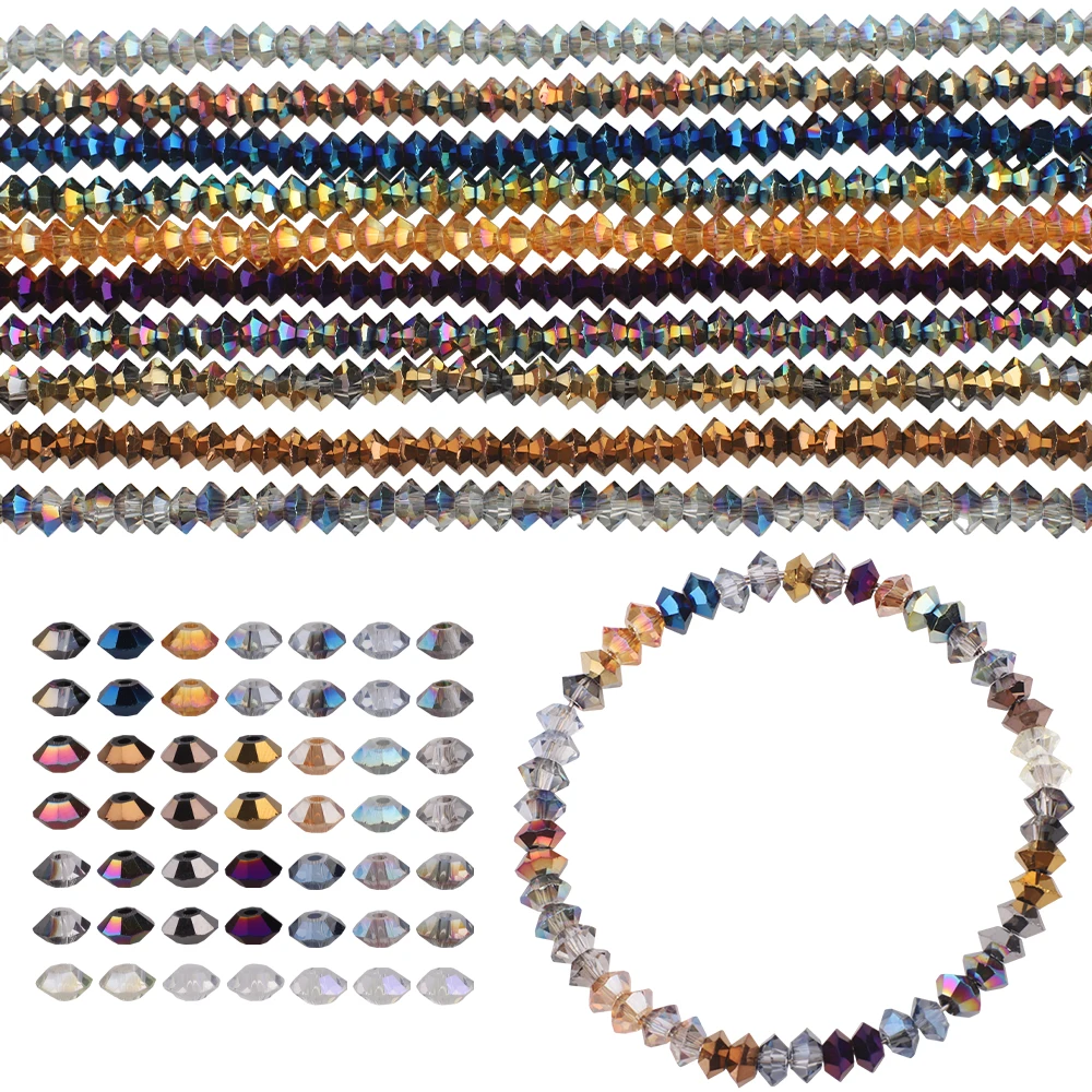 

95 шт./лот, 6 мм, цветные австрийские хрустальные стеклянные бусины, биконусная форма летающей тарелки, свободные бусины, сделай сам, изготовление ювелирных изделий для одежды