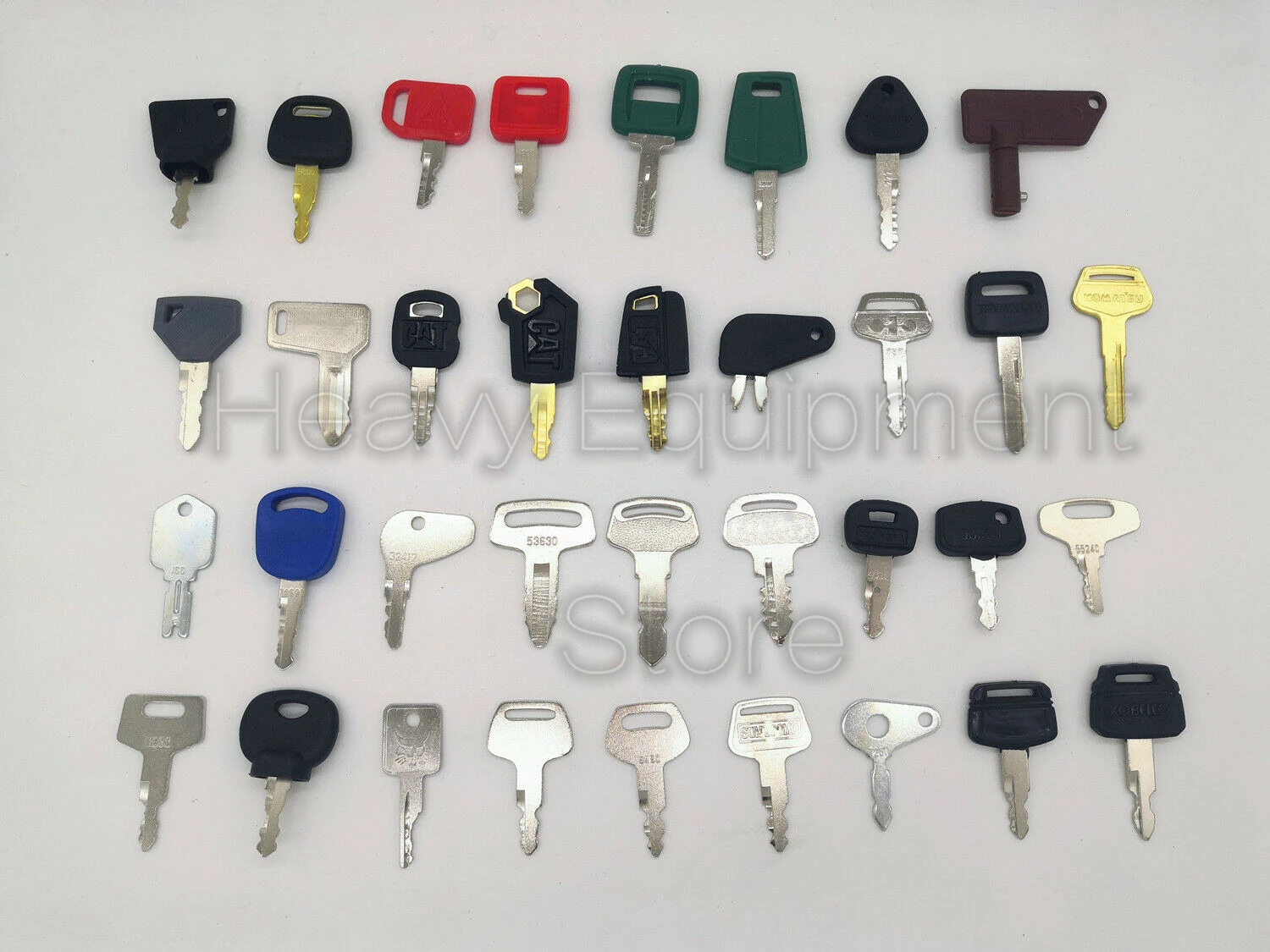 35 Heavy Equipment Key for Caterpillar Hitachi Kubota Volvo JLG Deawoo Doosan Komatsu John Deere IHI  Hyundai Yanmar JCB Bobcat