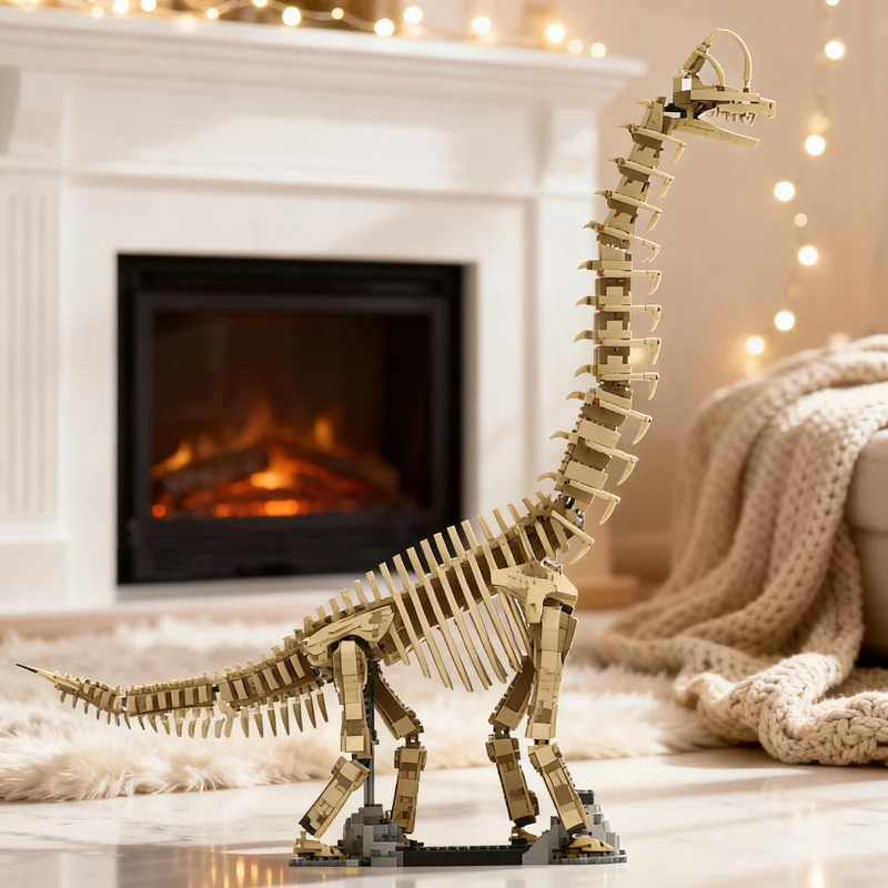 

3267pcs MOC Brachiosaurus Fossil Dinosaurs Model Building Blocks Toy Gift Creative Display Collectible Desk Premium Adult Kids