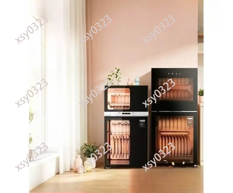 220V Vertical Kitchen Disinfection Cabinet, Household Tableware Sterilizer with Fast Drying