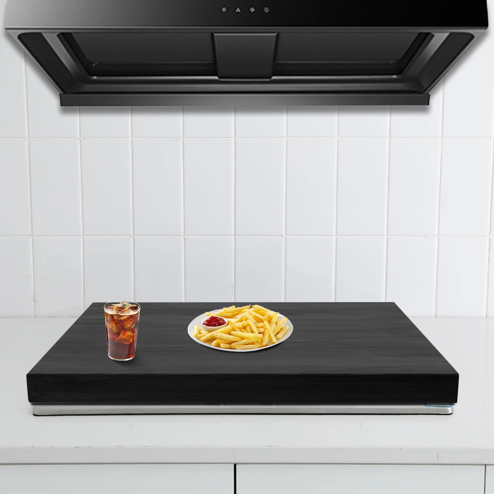 

Деревянная верхняя крышка для печи, черный/колоной цвет, прямоугольная доска для лапши, крышка для печи 75*55,88*6,35 см для небольших квартир