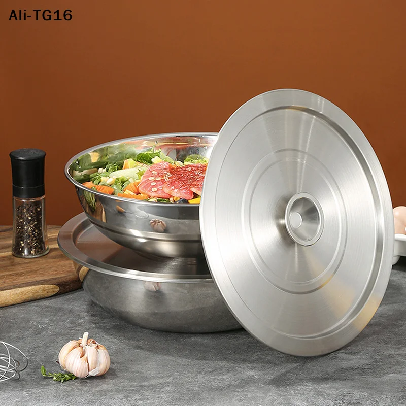 Tapa de Acero Inoxidable para Utensilios de Cocina de 20/22/24 CM, Tapa Reutilizable para Ollas, Tapa para Wok, Tapa para Sartenes, Tapa Plana para Tazones y Recipientes