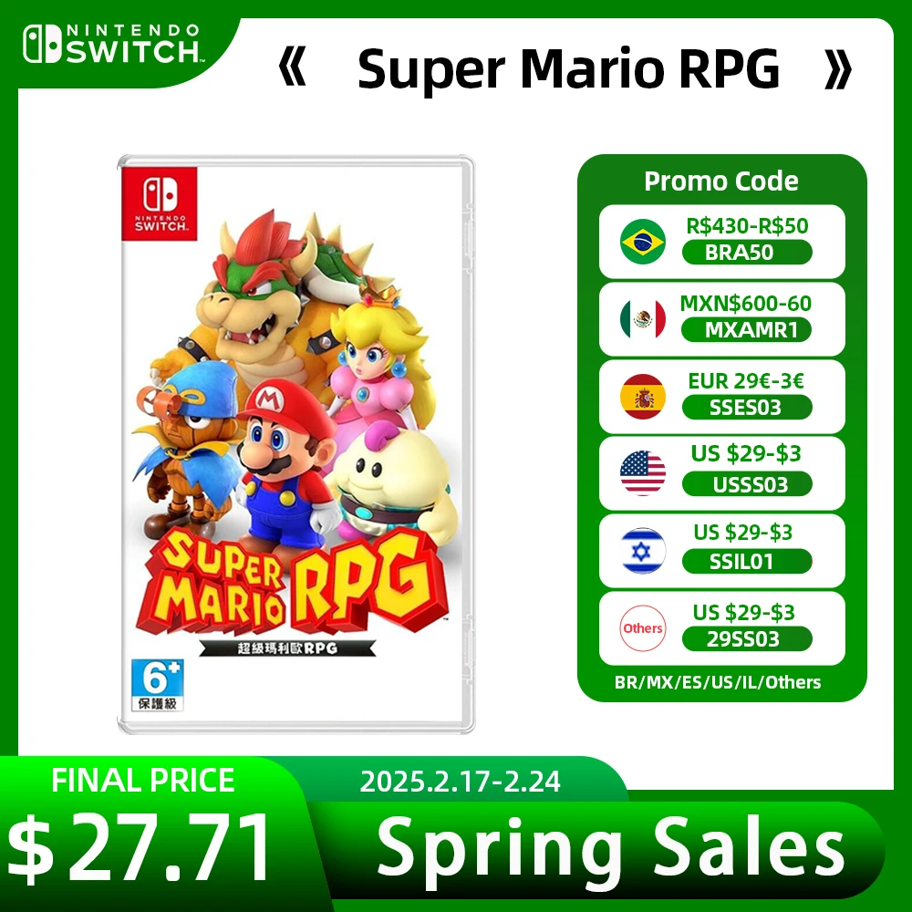 Nintendo Switch Game Deals - Super Mario RPG-Spiele physische Patrone Karte Unterstützung TV Tabletop Handheld-Modus