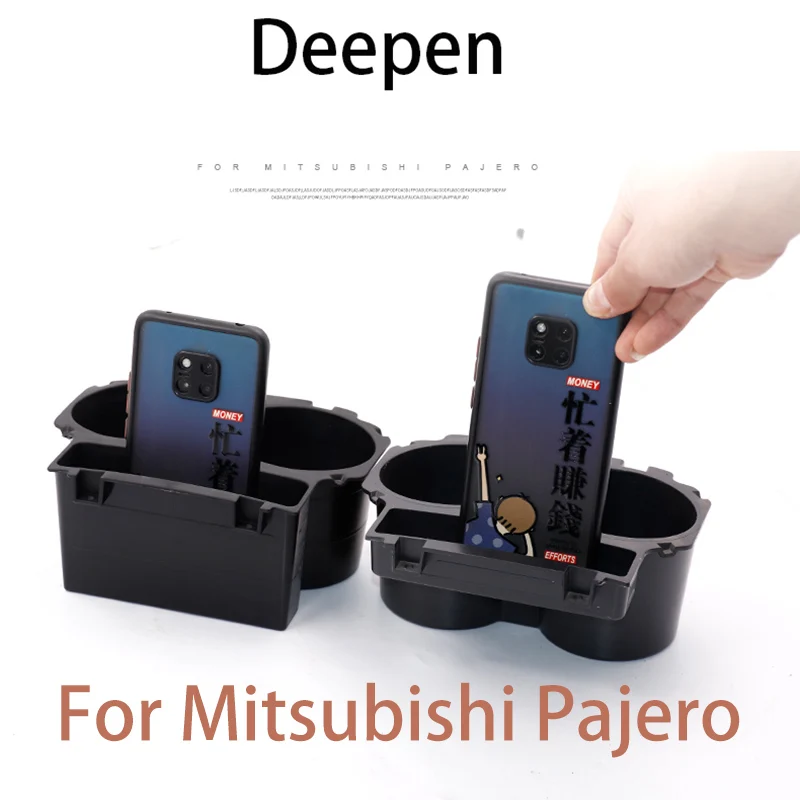 V97 V93 V87 For Mitsubishi Pajero Central Control Cup Holder Shogun Drinks Holders Deepened Montero Interior Accessories