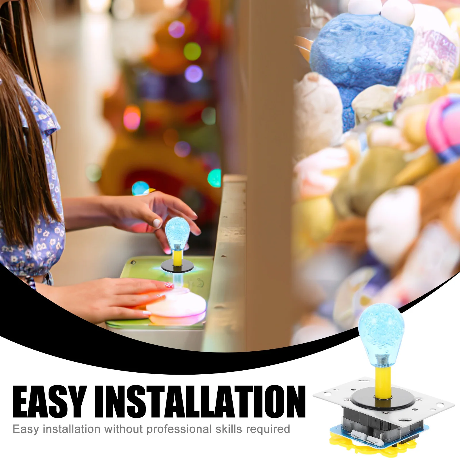 

Game Joystick Realistic Vibration Replacement Handle Micro Circuit Board Easy Install Game Console Accessories