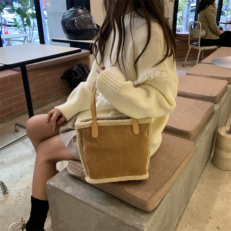 Shoulder Bags Women Leather Korean Fashion Large Capacity Luxury Office Lady Handbags Elegant All-match Tote Bag High Street