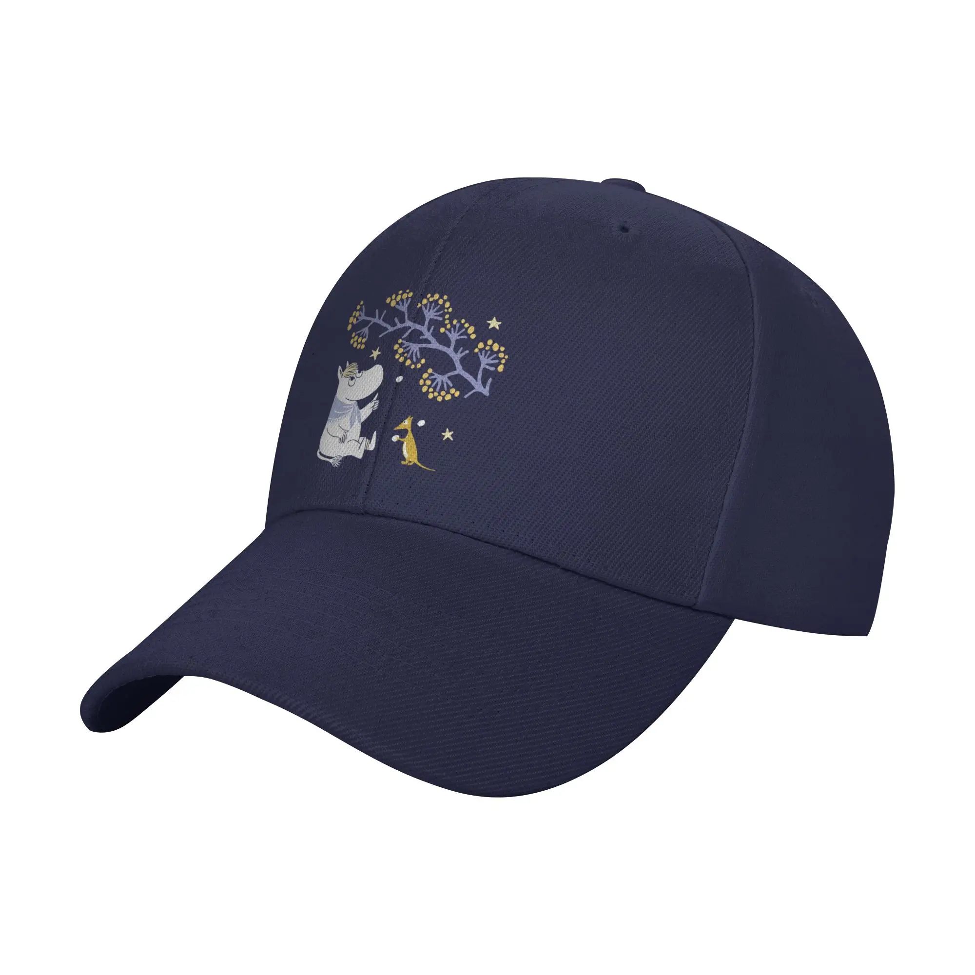 Moomings Snorkmaiden Watching The Snow Winter Baseball Caps Unisex Hip-Hop Sun Hats Dad Hat Adjustable Snapback Caps Sun Hats