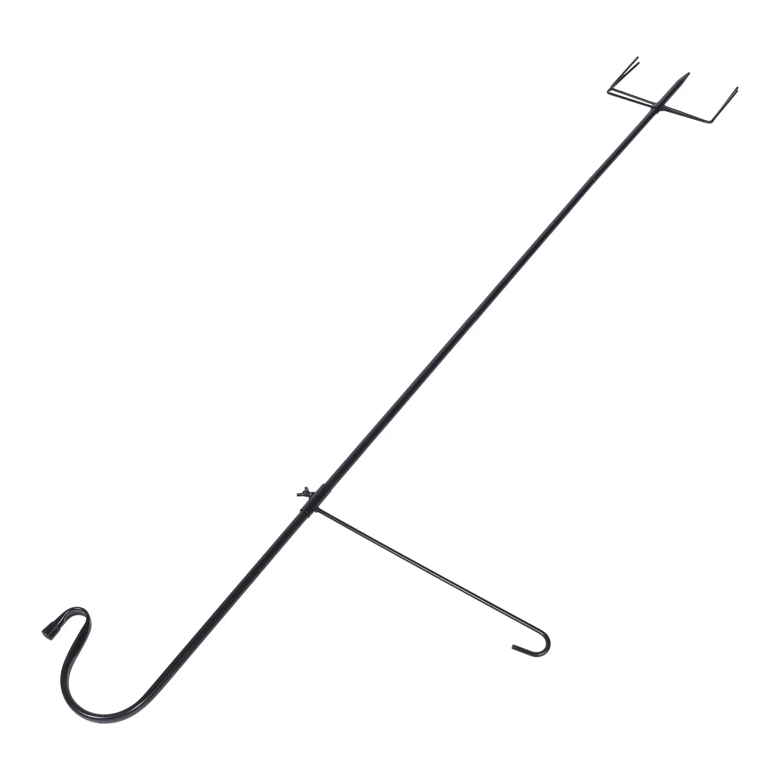 

Flagpole Shepherd Hooks Durable Iron Easy Install Dissemble Hanging Garden Decoration Flag Signs Courtyard Yard Storage Base