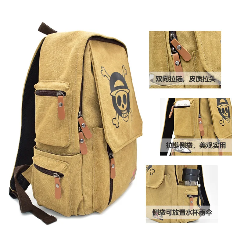 New One Piece Student Backpack Advanced School Bag Fashion Large Capacity Backpack Canvas Backpack Student Gift