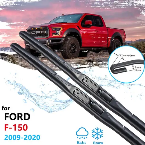 Imagen 1 del producto Escobilla de limpiaparabrisas para Ford F150 2009 ~ 2020 F-150 Raptor LOBO XL XLT, limpiaparabrisas delantero, cepillos, accesorios 2010 2017 2018