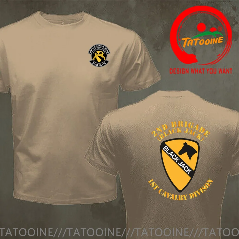 US Army 1st Cavalry Division Military - Ft. Hood T Shirt Men Fashion Trendy Casual Clothing Stylish Tops Tee Shirt Leisure Tshir