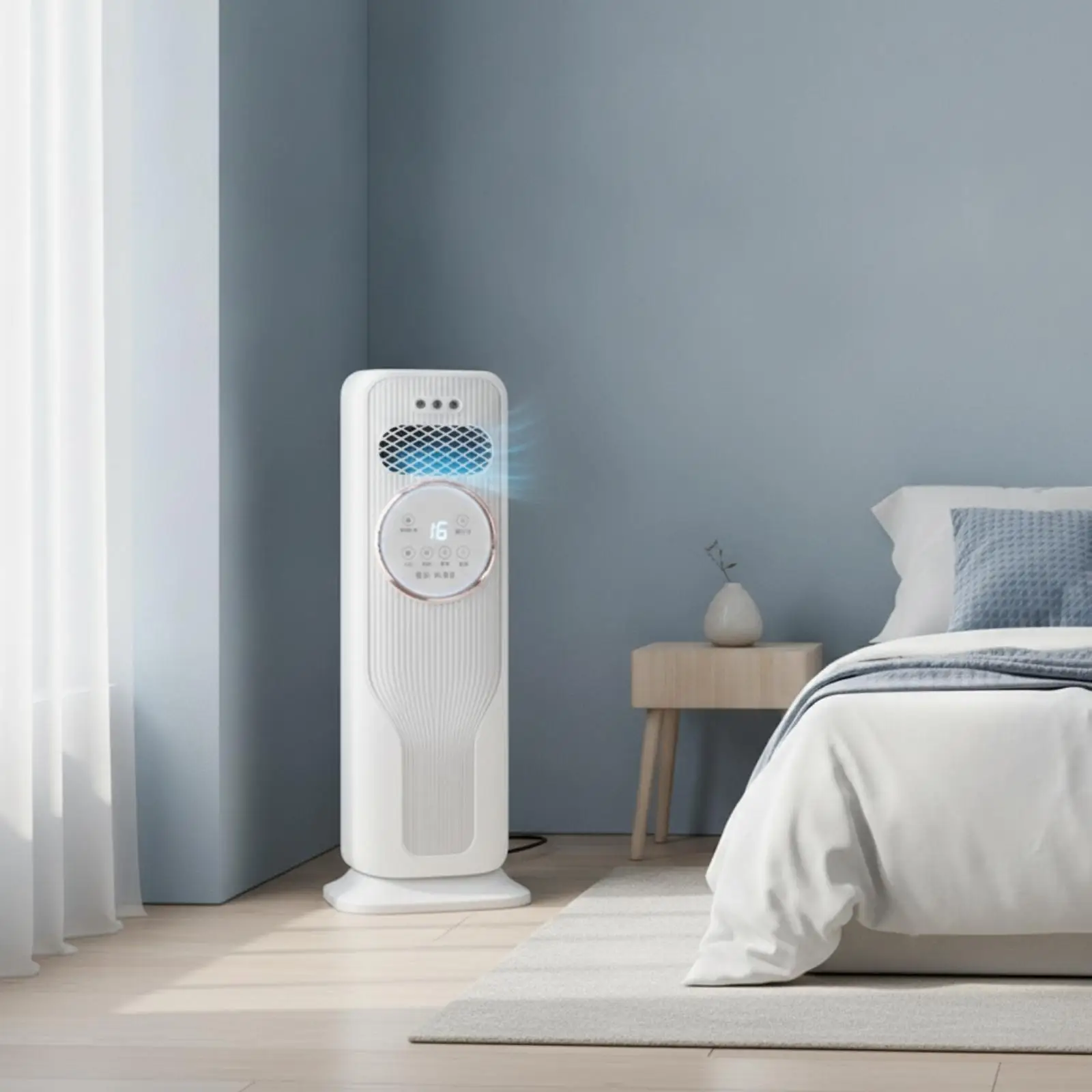 Dual Function Household Climate Appliance with Heater and Fan Modes for Cozy Winter Warmth and Summer Breeze
