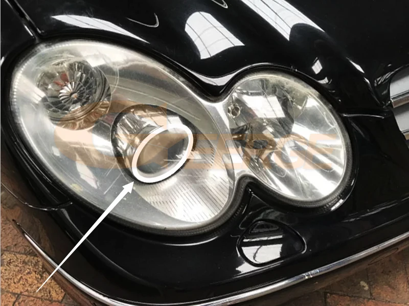 For Mercedes-Benz CLK CLASS W209 C209 A209 Xenon Headlight Excellent Ultra Bright COB Led Angel Eyes Kit Halo Rings Day Light