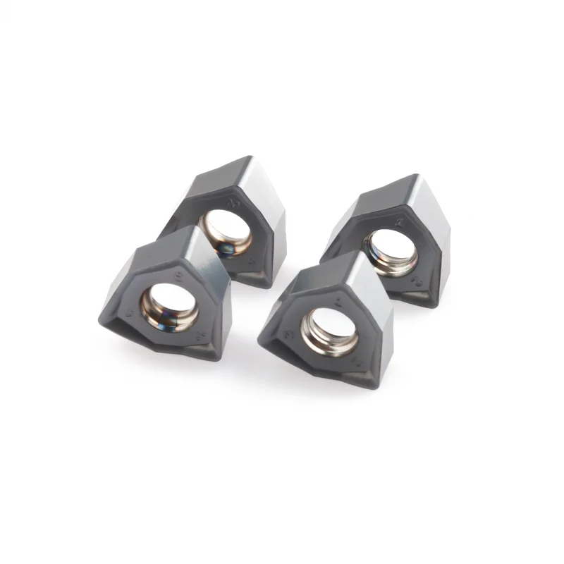 Imagem -05 - Wnmu 080608 Inserções de Carboneto de Alimentação Rápida Hexagonal Dupla Face Wnmu 080608 Inserções de Fresa para Mfwn90 10 Peças