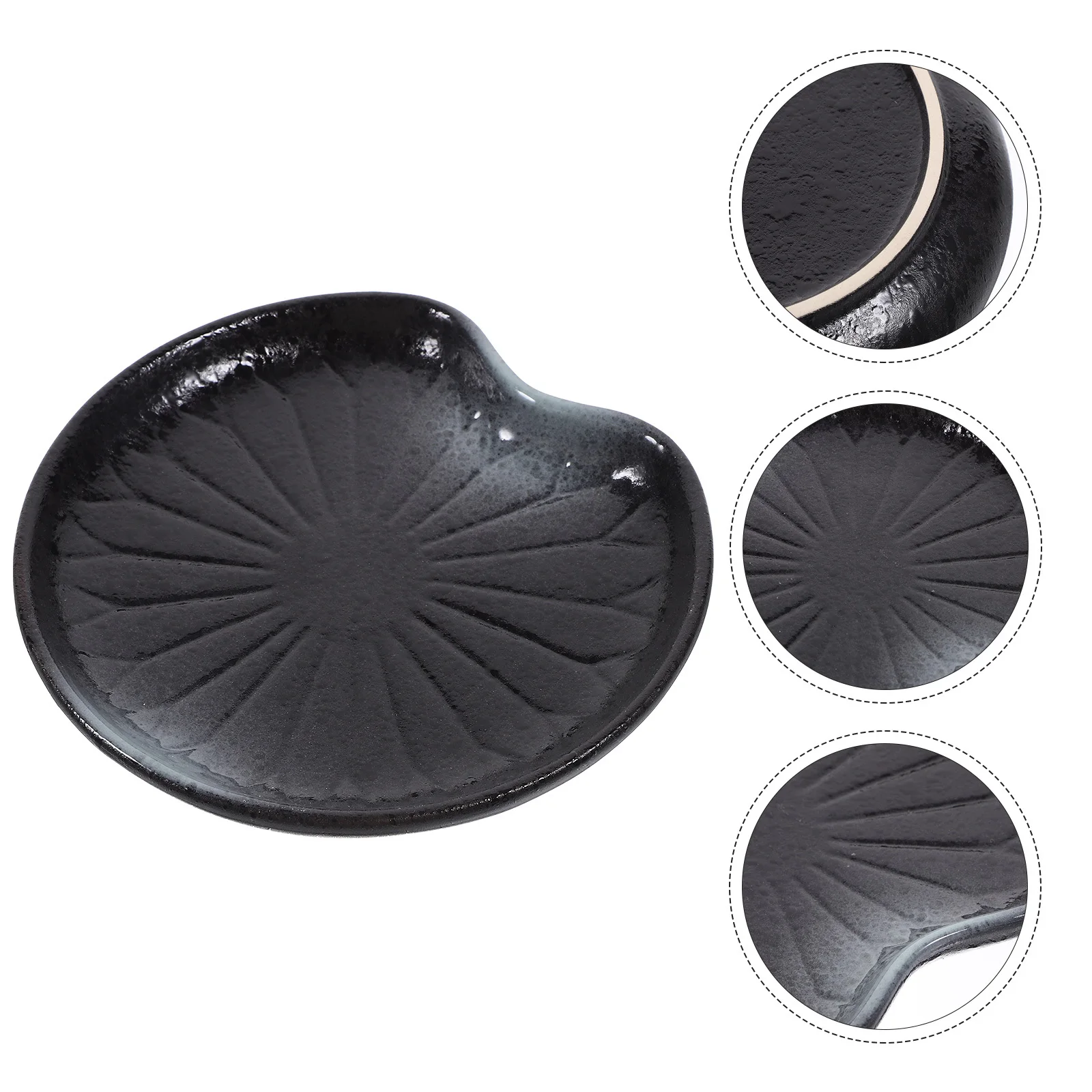 

Креативная керамическая десертная тарелка с большим отверстием, дизайн для хранения свежих закусок для вечеринки, семейного воссоединения, элегантный японский стиль