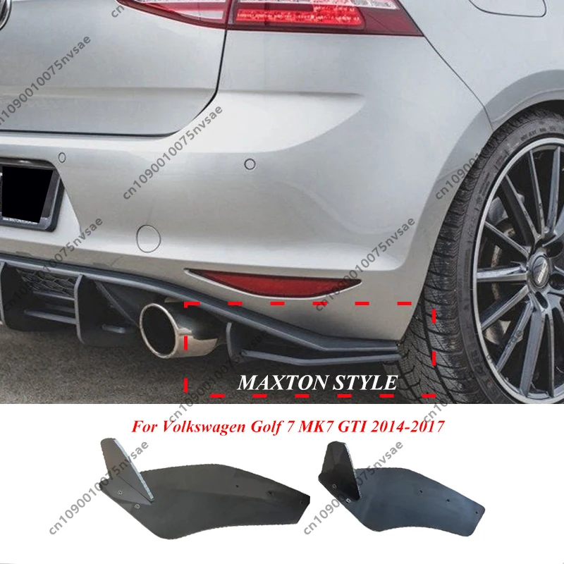 ماكستون ستايل V2 المصد الخلفي الشفاه الناشر الخائن لمعان أسود طقم الجسم لفولكس واجن جولف 7 MK7 GTI 2014-2017