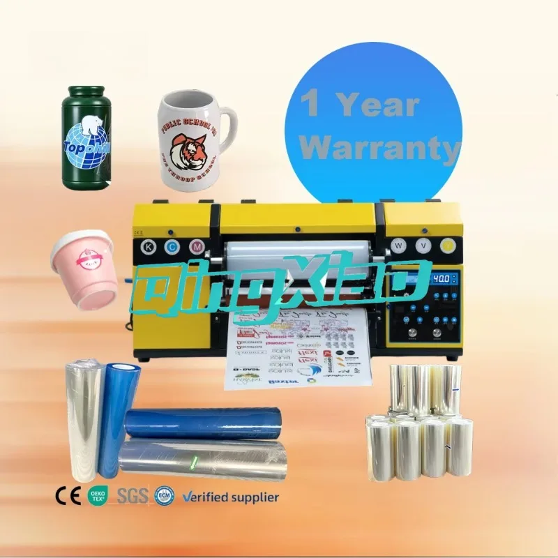 Dtf and Uv Dtf Dtg Printer Bundle Dtf Uv Label Printer Uv and Cut with Cutter High Efficiency Stable Easy Operation Durable Mini