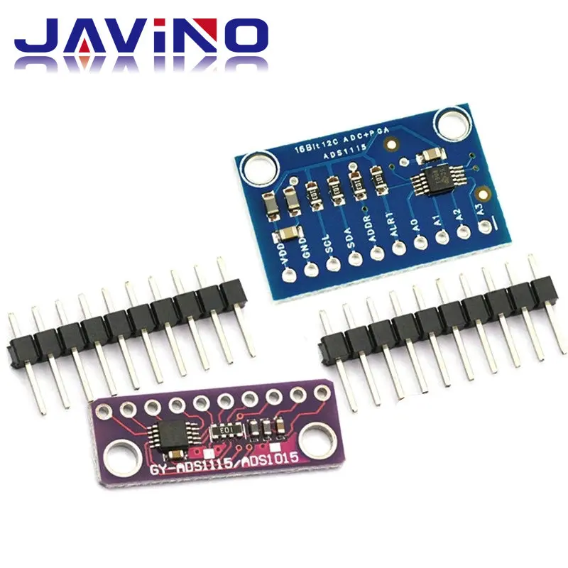 16 Bit I2C ADS1115 ADS1015 Module ADC 4 channel with Pro Gain Amplifier 2.0V to 5.5V for Arduino RPi