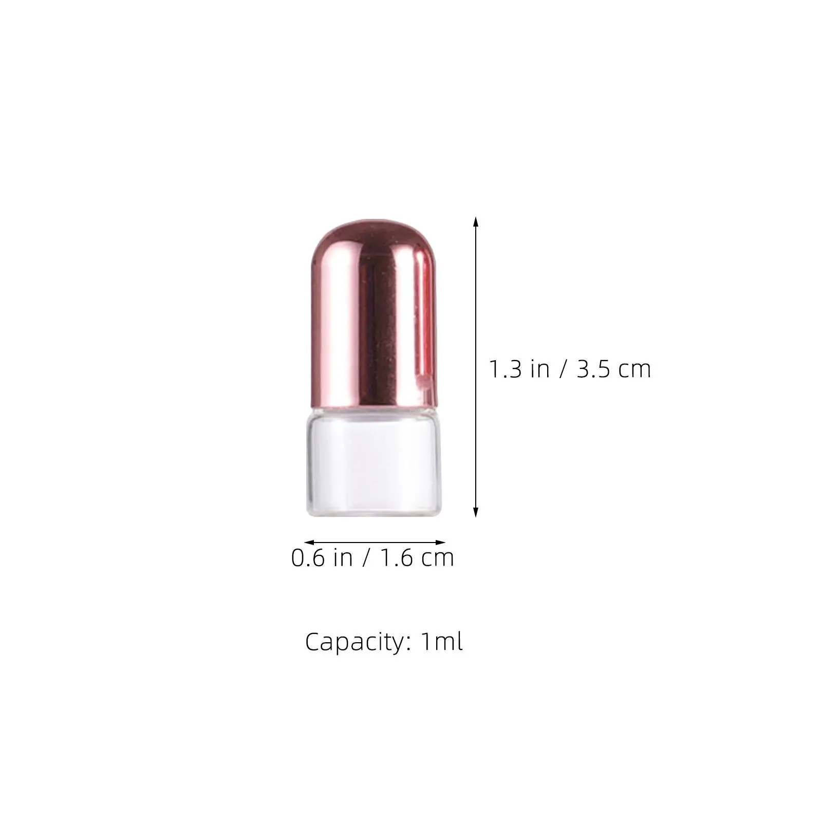 20Pcs 1Ml Transparent Glass Roller Bottles with Chic Pink Caps Mini Refillable Perfume Roller Bottles Leakproof Travel Essential view 3