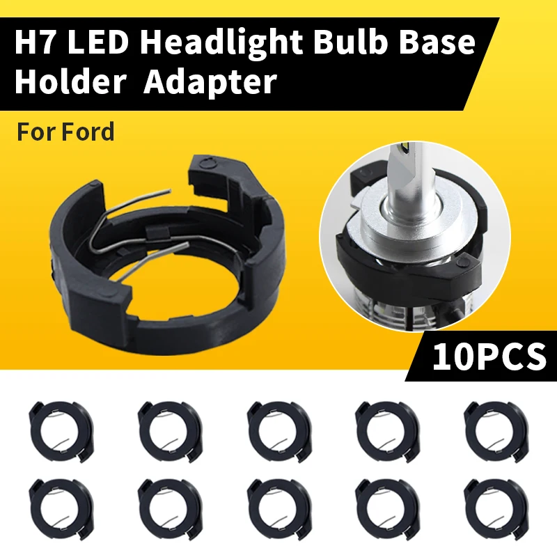 10Pcs H7 LED Headlight Bulb Adapter Car Light Holder Socket Base For Alfa Romeo For VW Passat  b6 For Ford 07 KUGA For Renault 4