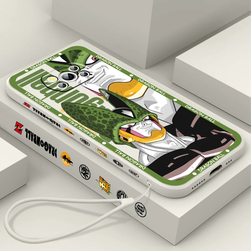 

D-Dragon Ball Art Goku Liquid Left Rope For Xiaomi Mi Poco X6 X5 X4 X3 M6 M5 M5S M4 M3 F5 F4 F3 Pro 5G Funda Phone Case
