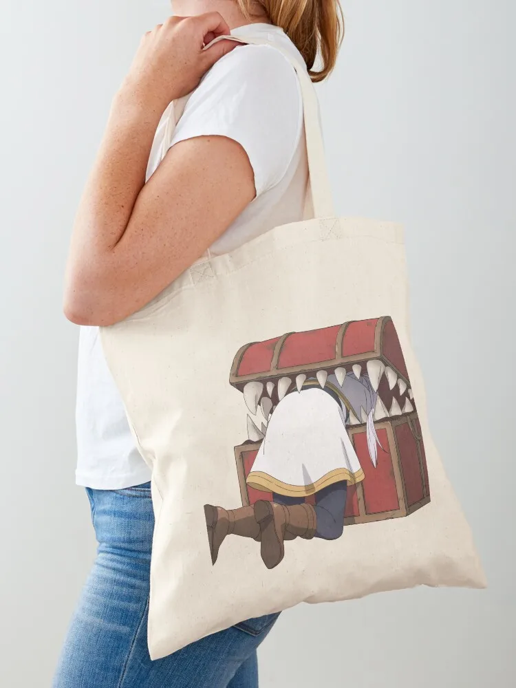 

Frieren eaten by mimic Tote Bag reusable shopping bag canvas tote bags canvas tote bag shopper woman