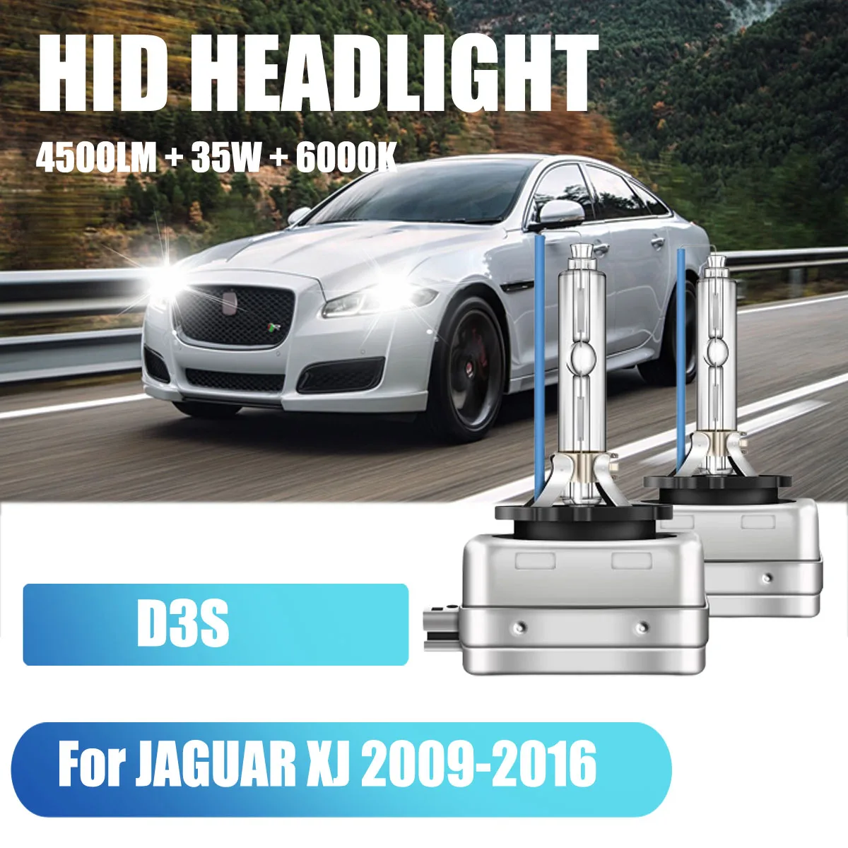 

35W D3S Xenon HID Lamps Car Upgrade Headlight 1:1 Factory HID Bulb Design For JAGUAR XJ 2009 2010 2011 2012 2013 2014-2016