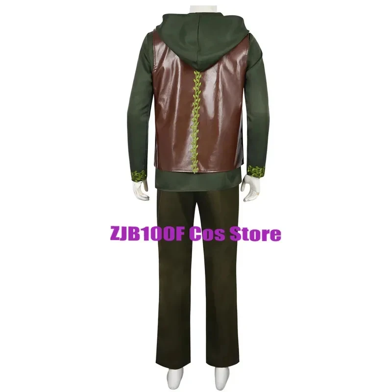 w,3;f'5\b/Anime Hiccup Cosplay Costume Man Green T Shirt Pant Brown Vest Wig Suit Halloween Role Play Dragon Ou6;h\b.8'k/ view 3